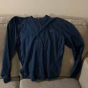 Adidas Men's Navy Cardigan Sweater